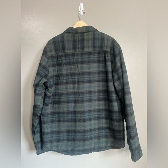 Coleman green black fleece lined flannel shacket size large workwear Gorp casual - Picture 5 of 6